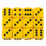 Yellow dice edited to have black dots