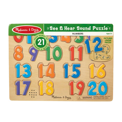 See & Hear Sound Puzzle: Numbers 21pc