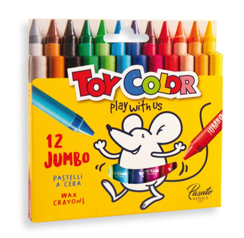 Jumbo Wax Crayons 12 Colours