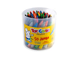Jumbo Wax Crayons, 11mm 50pc, 12 Colours