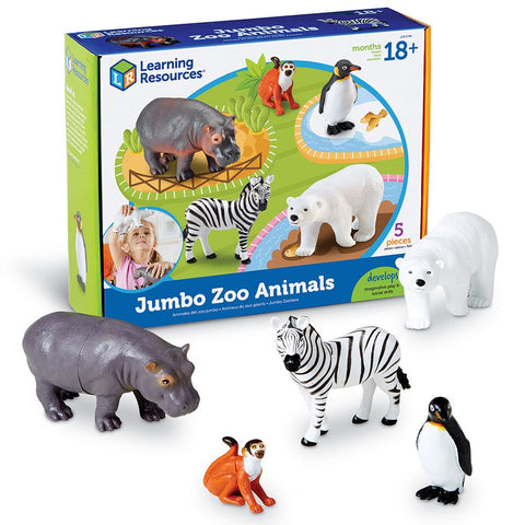 Jumbo Zoo Animals 5pc