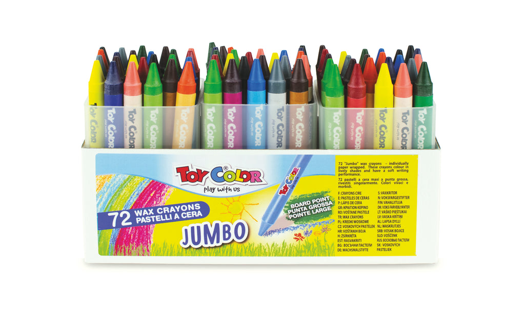 JUMBO Wax Crayons 72pc Jar