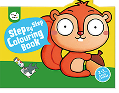 Step By Step Colouring Book 20 Animals Squirrel