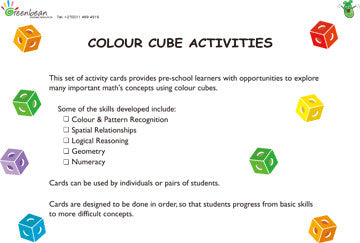 Activity Cards Colour Cubes Set 1 - iPlayiLearn.co.za
