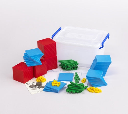 Base Ten Interlocking Classroom Set 4 Colours 185pc - iPlayiLearn.co.za
