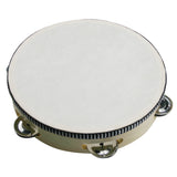 8 Inch Tambourine with Skin & 5 Bells