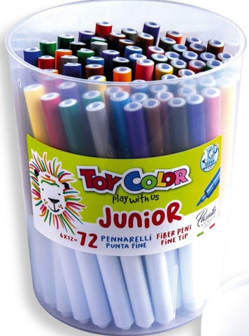 Junior Super Washable Felt Tip Markers 72pc