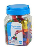 Transport Counters 36pcs Jar with Tweezer & Activity Guide