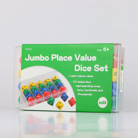 Dice Jumbo 10-Sided Place Value Set 24pc