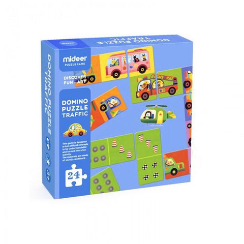 Wooden Domino Puzzle Traffic Set