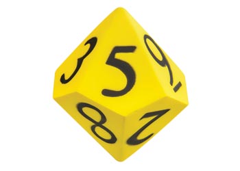 Dice 10-sided Moulded NUMBER Foam