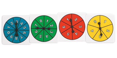 Spinner Assorted Numbers 4pc
