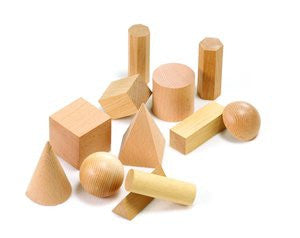 Geometric Wooden Solids 12pc - lilyby