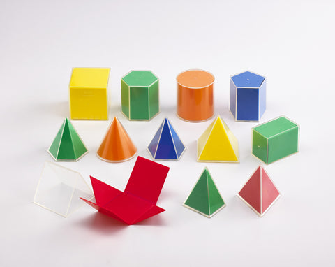 Folding Geometric solids 8cm 12 shapes - iPlayiLearn.co.za
