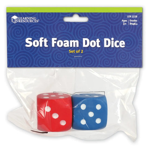 Soft Foam Dot Dice 2pc