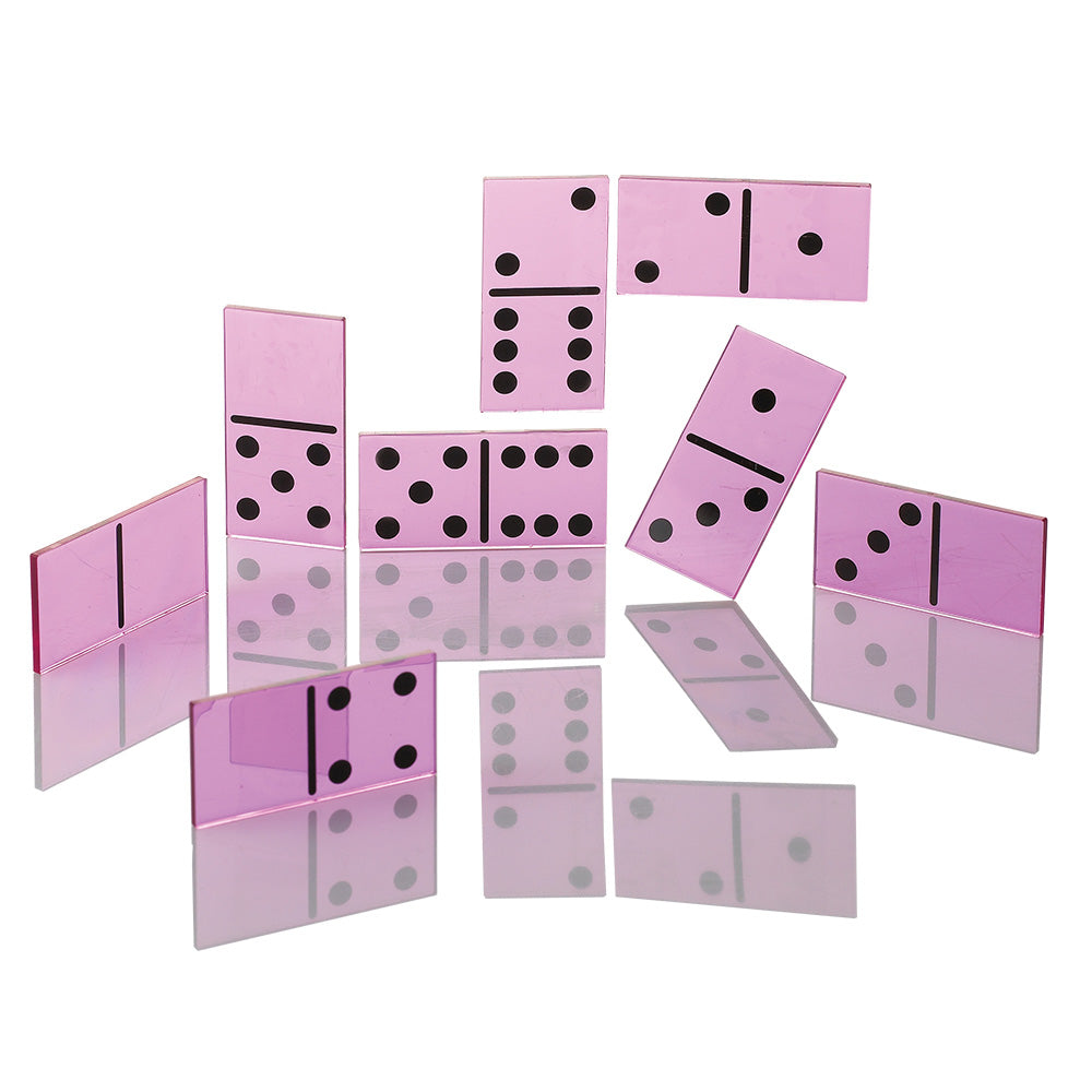 Dominoes Double-6 Plastic Transparent 28pc