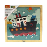 Framed Wooden Puzzle: Ship 9pc
