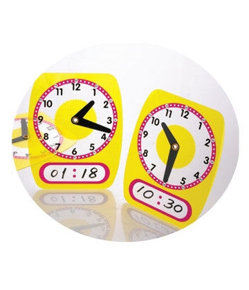 Overhead Clock Write & Wipe STUDENT Transparent 5pc - iPlayiLearn.co.za