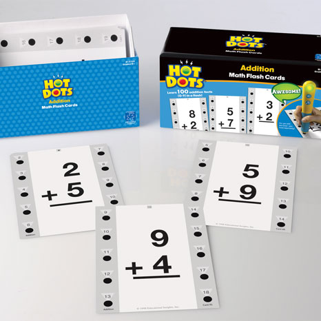 Hot Dots® Flash Cards, Addition Facts 0-9