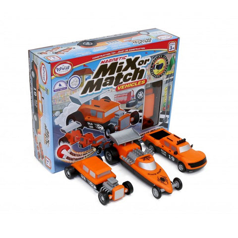 Magnetic Mix or Match Vehicles Racing
