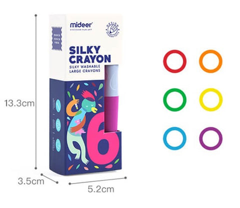 Silky Crayon: 6 Colours