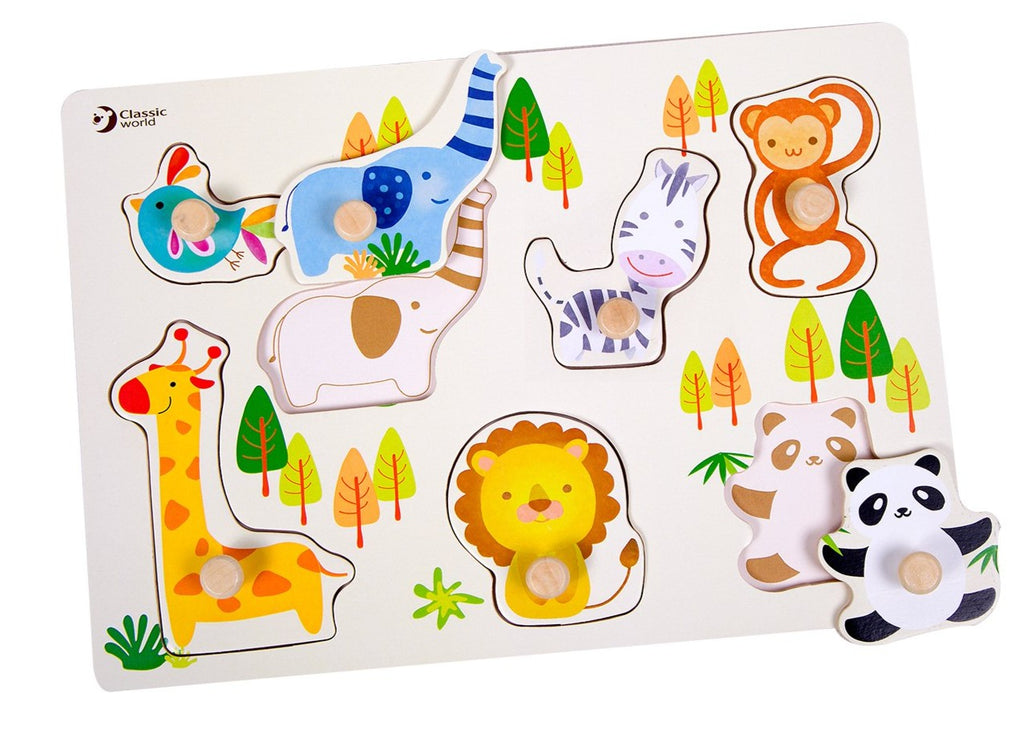 Zoo Peg Puzzle 7pc