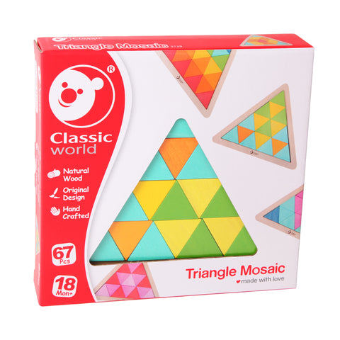 Triangle Mosaic Wooden Puzzle 67pc