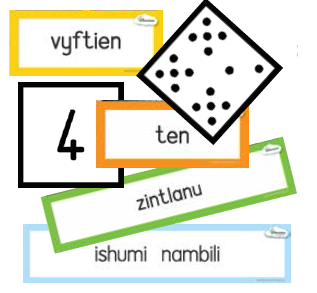 Number Dot Cards English - iPlayiLearn.co.za