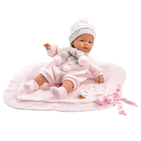 Llorens Dolls: Baby Girl Joelle with Pink Blanket 38cm