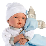 Llorens Dolls: Baby Joel with Blue Bear Romper 38cm