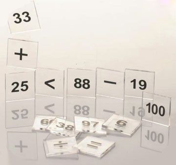 Number Tiles Transparent 108pc - iPlayiLearn.co.za