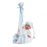 Llorens Dolls: Baby Mime with Laughing Mechanism & Carrycot Swing 40cm