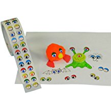 Eye Stickers: Coloured - Roll of 2000