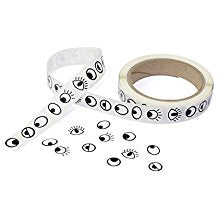 Eye Stickers: Black & White - Roll of 2000