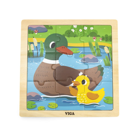 Framed Wooden Puzzle: Duck 9pc
