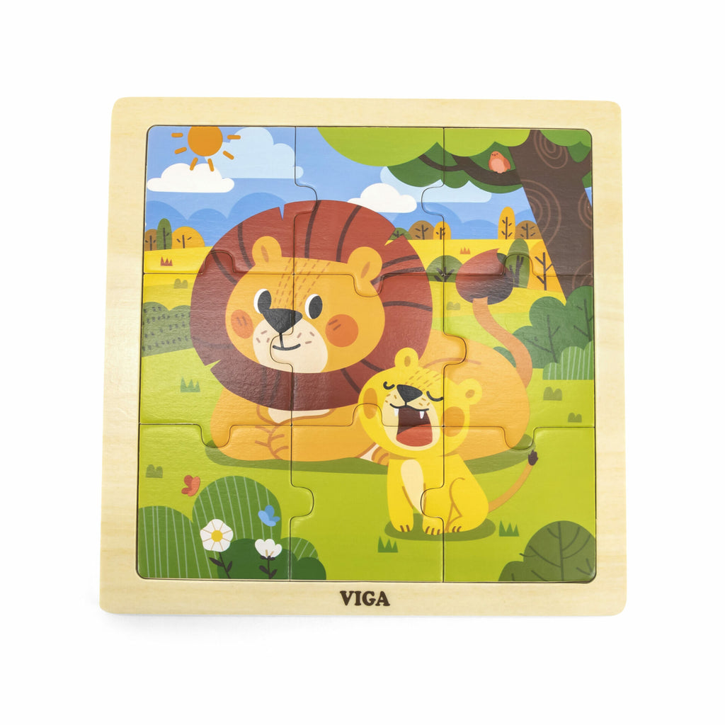 Framed Wooden Puzzle: Lion 9pc