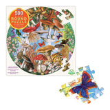 Mushrooms & Butterflies Round Puzzle 500pc