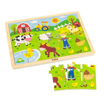 Framed Wooden Puzzle: Farm 24pc