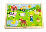 Framed Wooden Puzzle: Farm 24pc