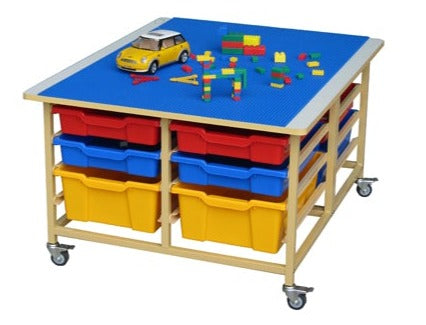 Activity & Building Block Table with 12-Bin Storage