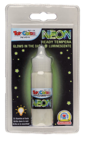 Neon Superwashable Ready Mix Tempera 25ml Squeeze Bottle