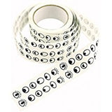 Eye Stickers: Black & White - Roll of 2000