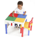 Building Block Table & Chair Set with 100 Building Blocks