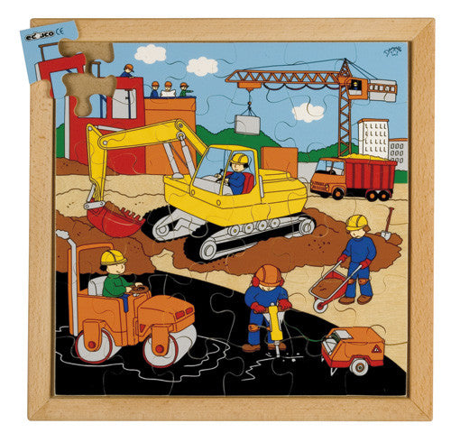 Construction Puzzle 36pc (34cm x 34cm) Wood Framed