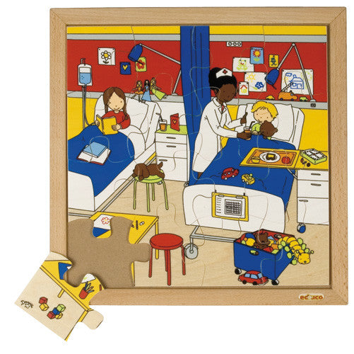 Hospital Puzzle 16pc (34cm x 34cm) Wood Framed