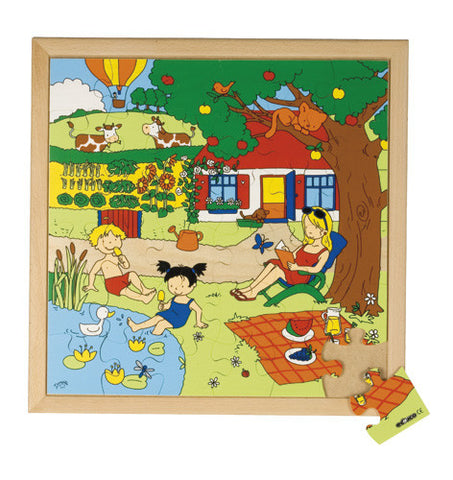 The Four Seasons - Summer Puzzle 36pc (40cm x 40cm) Wood Framed