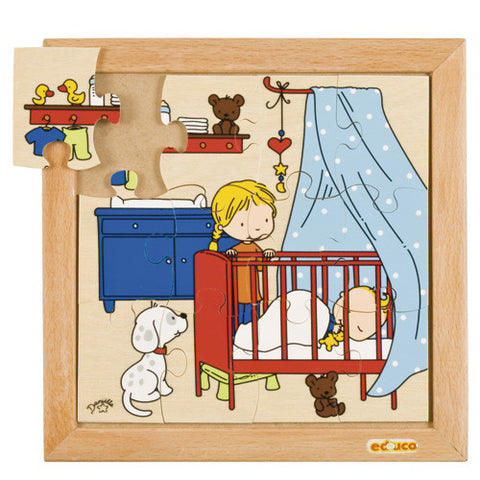 Baby Sleeping Puzzle 12pc (24cm x 24cm) Wood Framed