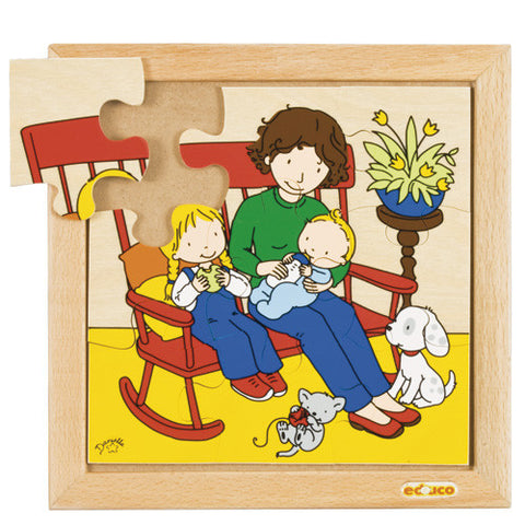 Baby Eating Puzzle 9pc (24cm x 24cm) Wood Framed