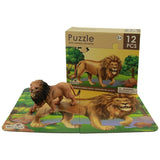 National Geographic 12pc Lion Puzzle & Figurine