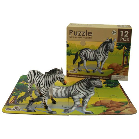 National Geographic 12pc Zebra Puzzle & Figurine
